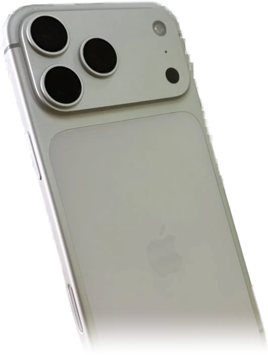 iPhone 17 Pro Max prateado na vitrine da loja